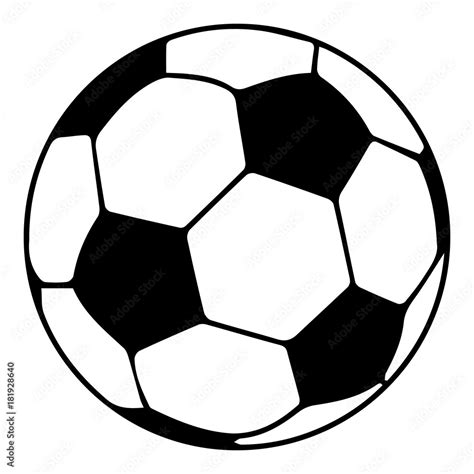 Soccer ball icon, simple black style Stock Vector | Adobe Stock