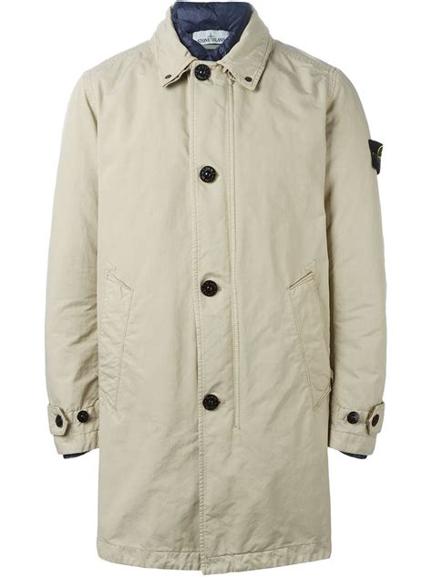 Lyst - Stone Island Built-in Padded Gilet Coat in Natural for Men