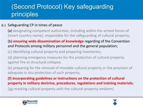 Implementing the 1954 Hague Convention: protecting Cultural Property