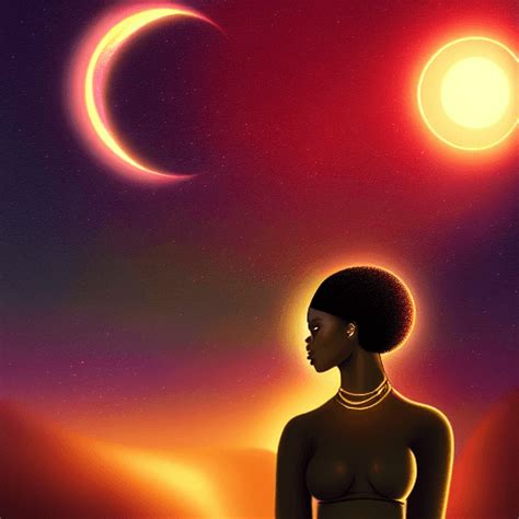 Melanin Art a High Definition Brown Skin Futuristic Moonlight Sparkle and Nighttime Sky Graphic ...