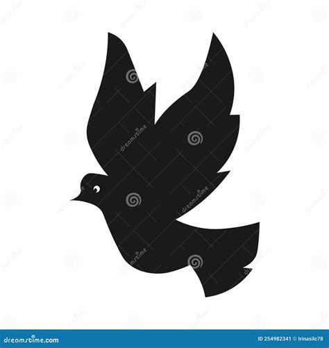 White Pigeon Flying Peace Symbol Stock Vector - Illustration of ...