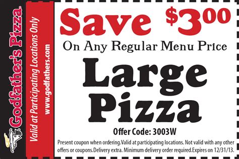 Godfather's Pizza Coupons | Coupon Codes & Promo Codes