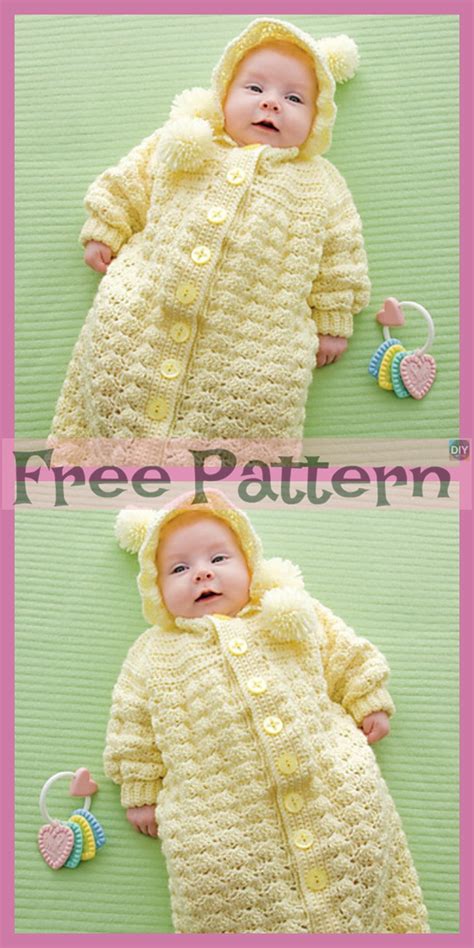 Cozy Baby Crochet Bunting - Free Patterns - DIY 4 EVER