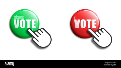 Hand pressing vote button. Vector illustration Stock Vector Image & Art ...