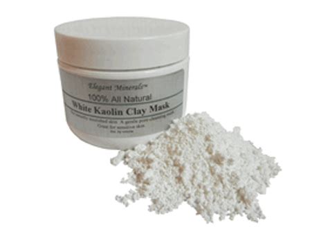 Natural White Kaolin Clay Facial Mask - www.elegantminerals.com