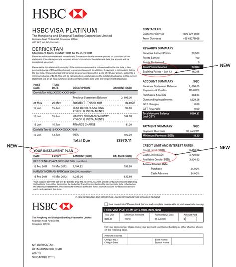 Credit Card Atement Example Chase Sample Hsbc Metrobank — db-excel.com