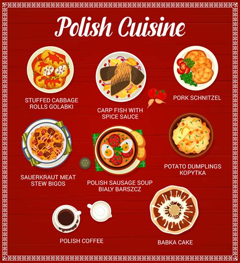 Polish cuisine menu food page vector template 11862373 Vector Art at Vecteezy