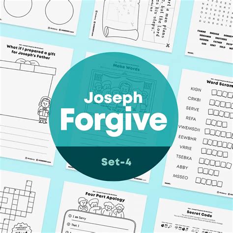 Joseph Forgives His Brothers-Bible Verse Activity Worksheet for kids ...