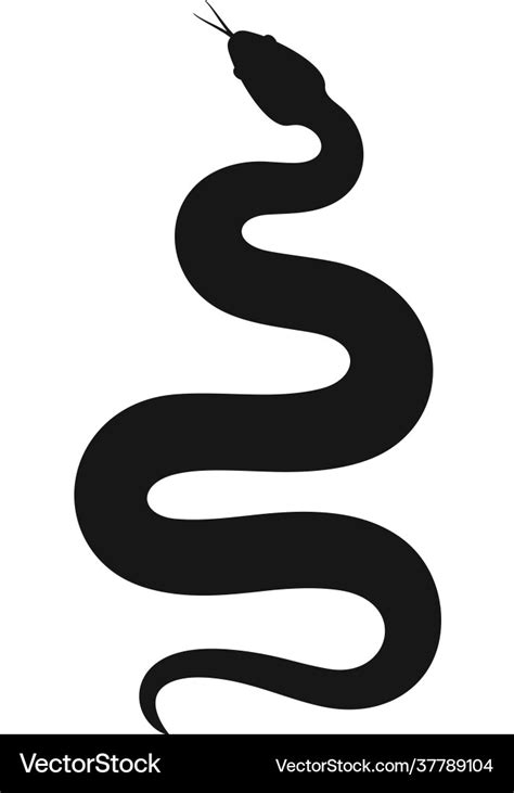 Snake silhouette Royalty Free Vector Image - VectorStock