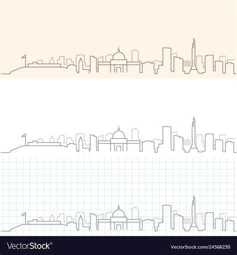 Luanda hand drawn skyline Royalty Free Vector Image