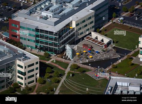 aerial photograph Google Headquarters Mountain View, California Stock Photo - Alamy