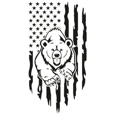 American Flag Bear SVG | Bear USA Flag Svg Design | USA Flag Bear Svg Cut Files | JPG, PNG, SVG ...