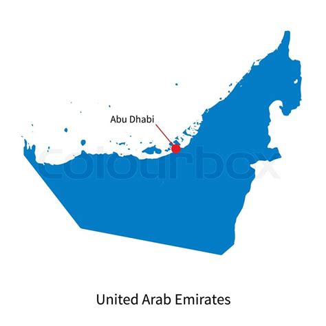 Detailed vector map of United Arab ... | Stock vector | Colourbox