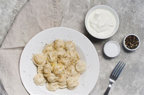 Premium Photo | Homemade dumplings on a plate.