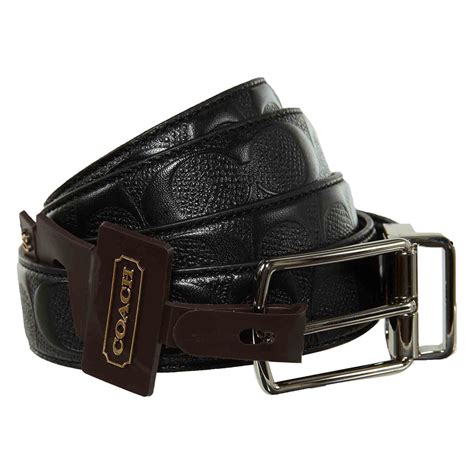 Coach - Coach Black Modern Harness Cut To Size Leather Signature Belt Mens Style : F55158 ...