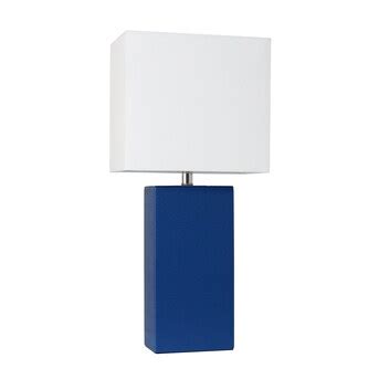 Lalia Home Lexington 21-in Blue Table Lamp with Fabric Shade in the Table Lamps department at ...