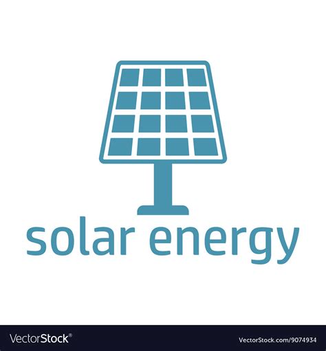 Green energy logo solar panel Royalty Free Vector Image