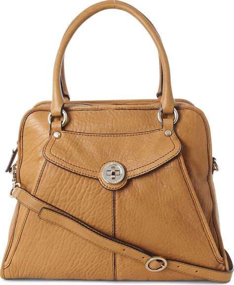 Karen Millen Washed Leather Tote in Brown | Lyst