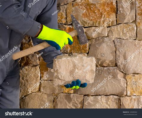 Stonecutter Mason Hammer Stone Building Masonry Stock Photo 126589562 ...