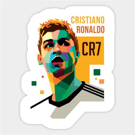 the face of cristiano ronald is depicted in an abstract style with geometric shapes