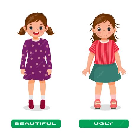 Beautiful And Ugly Clipart Image