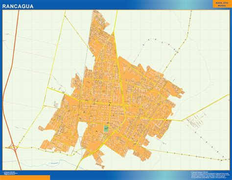 Rancagua map from Chile | Wall maps of countries for Europe