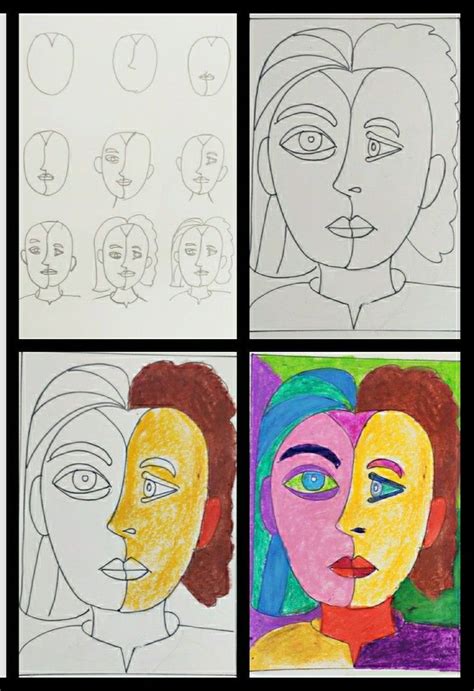 How to draw a picasso face easy step by step for beginners and kids – Artofit