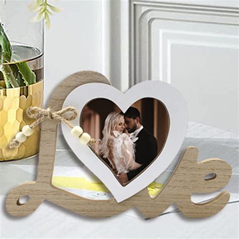 Rustic Wood Heart Sentiment Photo Frame Picture Frame Hold Wedding Birthday Gift | eBay in 2024 ...