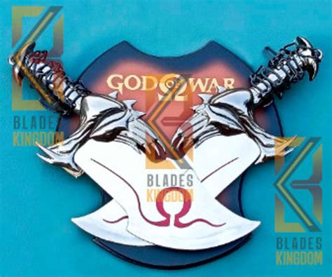 Hand Crafted God of War Blades of Chaos With Wall Plaque - Etsy