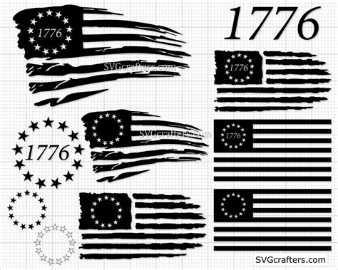 Betsy Ross Svg 1776 Svg American Flag SVG 4th July Svg - Etsy Finland