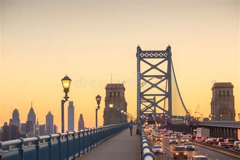 Philadelphia Skyline at Sunset Stock Image - Image of outdoors ...