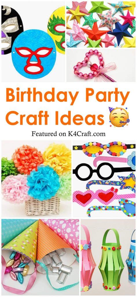 Birthday Party Craft Ideas - K4 Craft