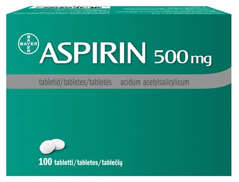 ASPIRIN 500 mg pills, 100 pcs. | Mēness aptieka