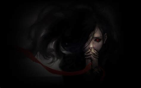 Scary Anime Girl With Red Eyes