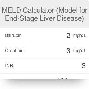 MELD Calculator (Model for End-Stage Liver Disease) - Omni