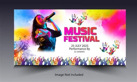 Premium Vector | Music festival banner design template