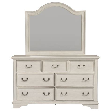 Liberty Furniture Bayside Bedroom Transitional Dresser With Dust Proof Drawers & Mirror | A1 ...