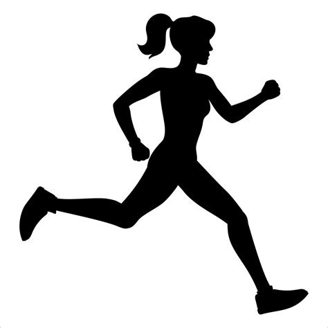 Girl Running Silhouette Vector Art, Icons, and Graphics for Free Download