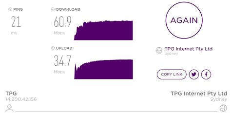 Speed test - TPG Community