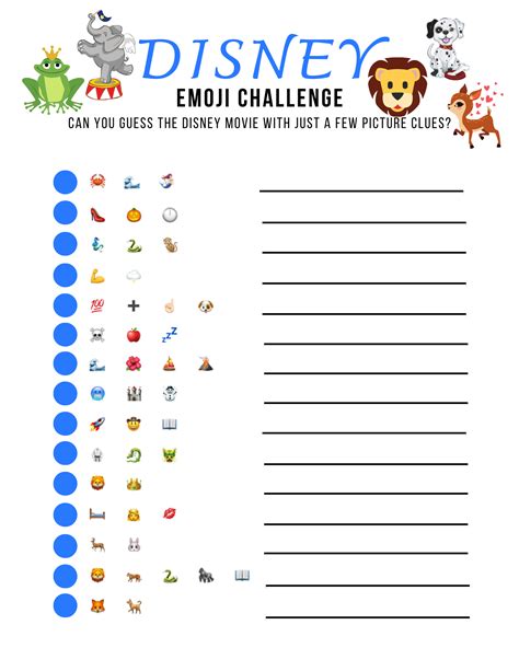 Disney Movie Emoji Quiz With Answers - FREE PRINTABLE - The Life Of Spicers