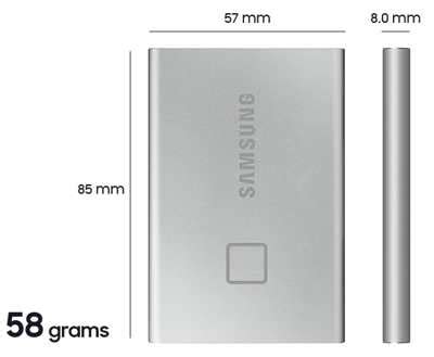 CES: Samsung T7 Touch USB 3.2 Gen 2 Up to 2TB Portable SSD With Built-In Fingerprint Scanner ...