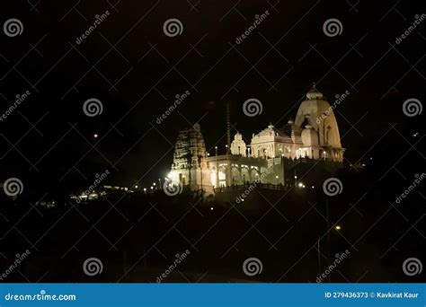 View of the Birla Mandir in Hyderabad in the Evening Stock Image ...