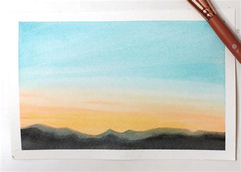 Easy Watercolour Sky Tutorial for Beginners - Wonder Forest