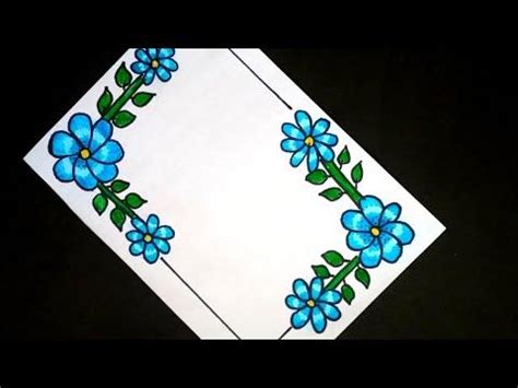 Beautiful flower border designs for projects - YouTube | Flower border, Book cover art diy, Bond ...