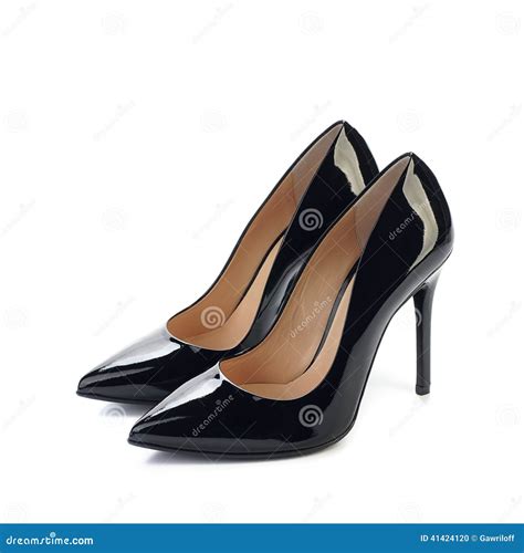 Pair Of Black High Heels Women Classic Shoes Stock Photo - Image: 41424120