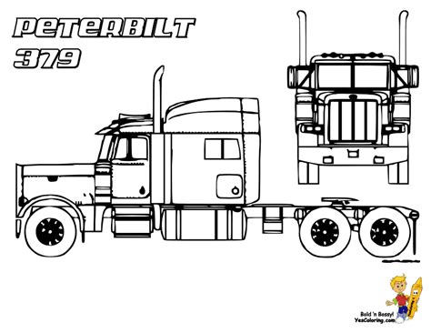 Printable Peterbilt 379 Coloring Pages - Printable Word Searches