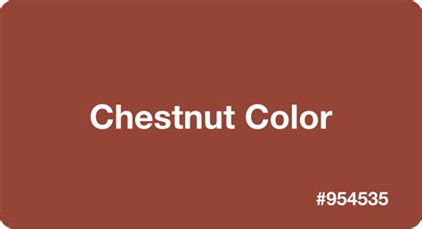 Chestnut Color HEX Code #954535