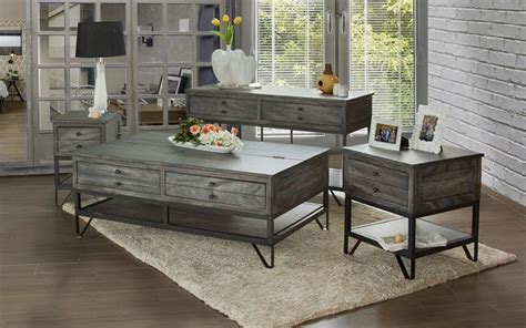 IFD Furniture | 686 Moro Rustic Coffee Table Set | Dallas Designer Furniture