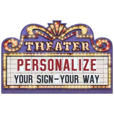 Personalized Home Theater Marquee Sign | Retro Planet