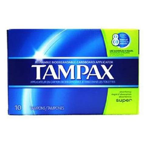 Product Of Tampax, Super Tampons (Green) Unscented, Count 1 - Feminine ...